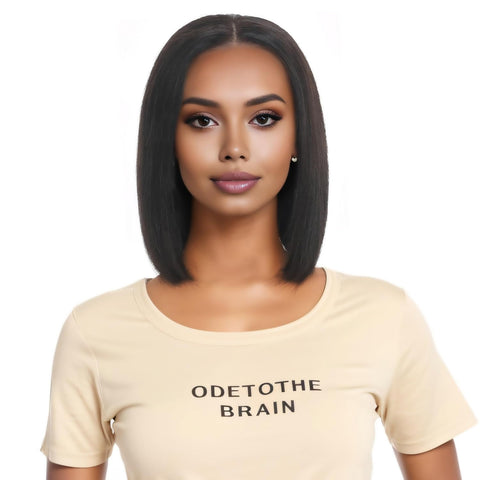 13x4 Straight Hair Bob Wigs Human Hair - Double Drawn