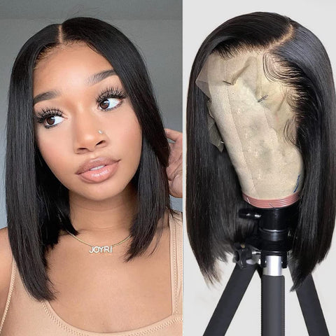 13x4 Straight Hair Bob Wigs Human Hair - 14A