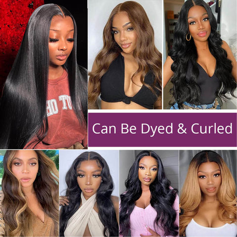 13x4 Straight Hair Wigs Human Hair - Double Drawn