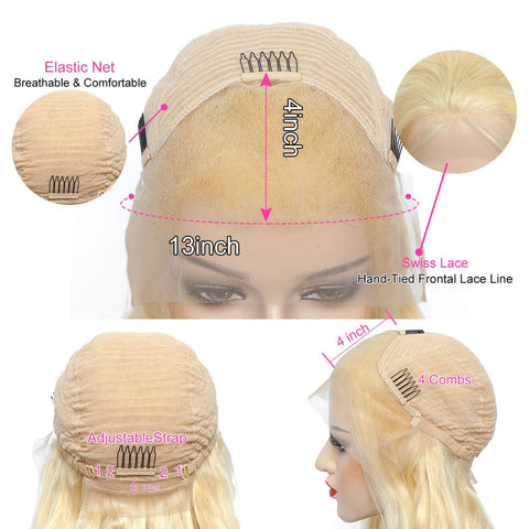 13x4 613# Straight Hair Wigs Human Hair - 14A
