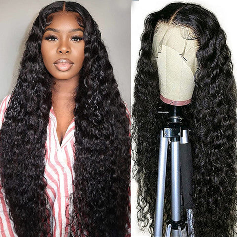 13x4 Water Wave Wigs Human Hair - Double Drawn