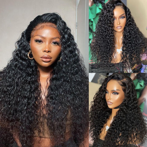13x4 Water Wave Wigs Human Hair - Double Drawn