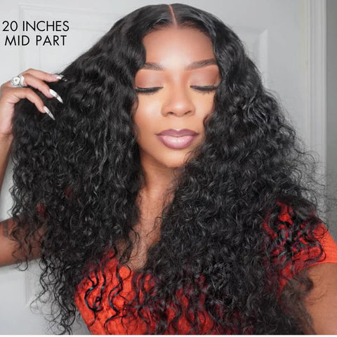 13x4 Water Wave Wigs Human Hair - 14A