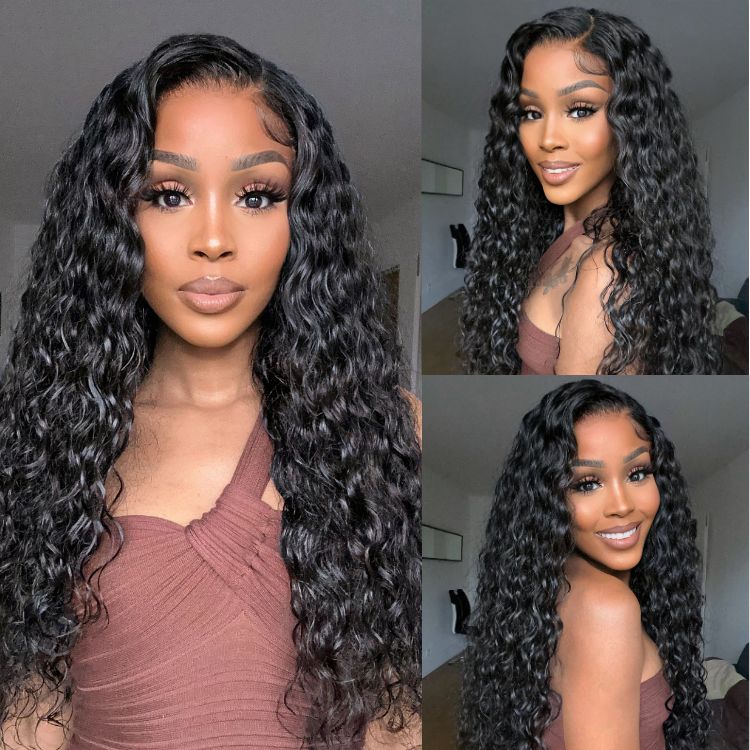 13x4 Water Wave Wigs Human Hair - 14A
