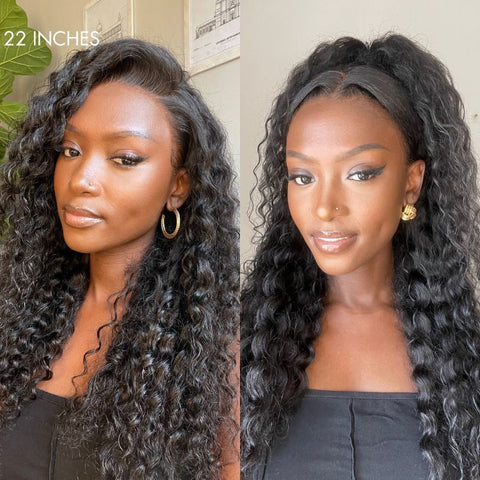 13x4 Water Wave Wigs Human Hair - Double Drawn