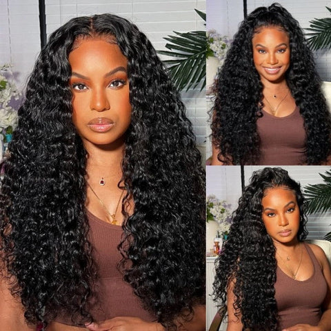 13x4 Water Wave Wigs Human Hair - Double Drawn