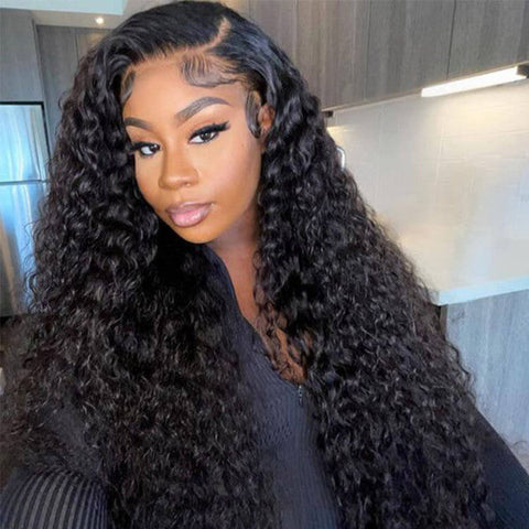 13x4 Water Wave Wigs Human Hair - 14A